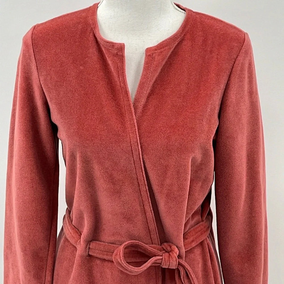 John Kloss for Cira Vintage Velour USA Made Robe with Tie in Pink - Size Small - Picture 2 of 8